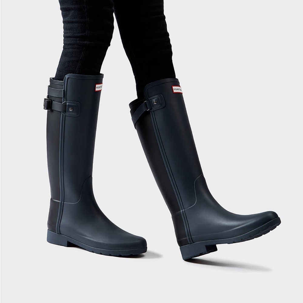 Hunter Refined Back Strap Tall Womens Rain Boots - Size US 8 / UK 6